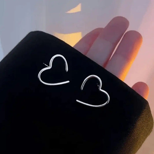 Minimalist Open Heart Earrings